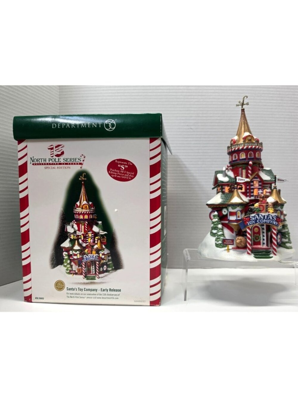 Dept 56 Santa’s Toy Co Early Release 15th Anniv 56.56892 North Pole Box